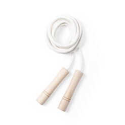 Springtouw 3 meter met opbergzakje wit