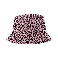 Yucka reversible vissershoedje panterprint roze - 58 cm