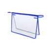 Transparante toilettas PVC blauw