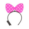 LED haarband strik muis roze/wit