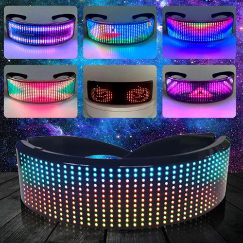 Shining Glasses Bluetooth LED bril met opbergzakje - micro USB - Afbeelding 4