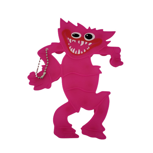 Monster sleutelhanger roze