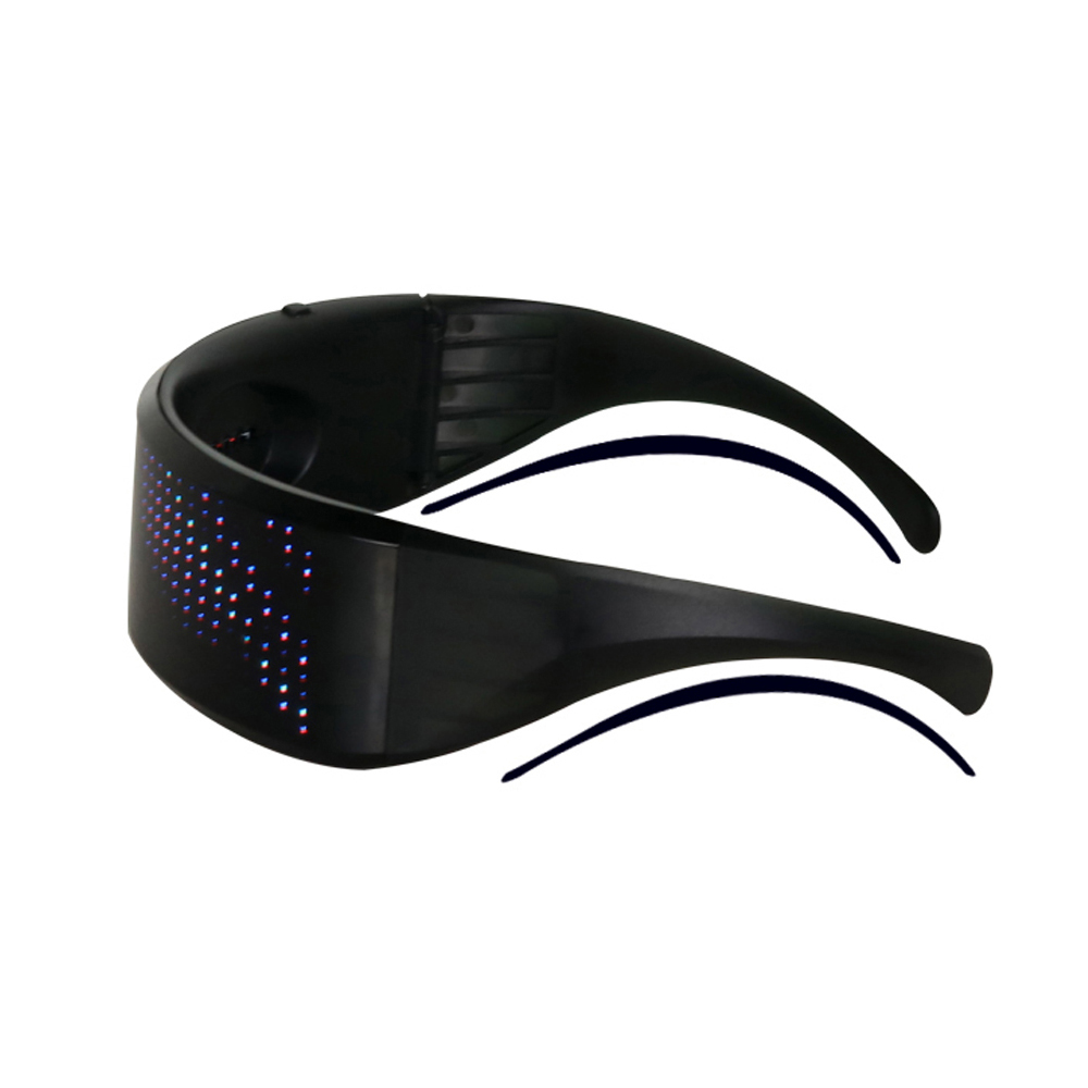 Shining Glasses Bluetooth LED bril met opbergzakje - micro USB - Afbeelding 2