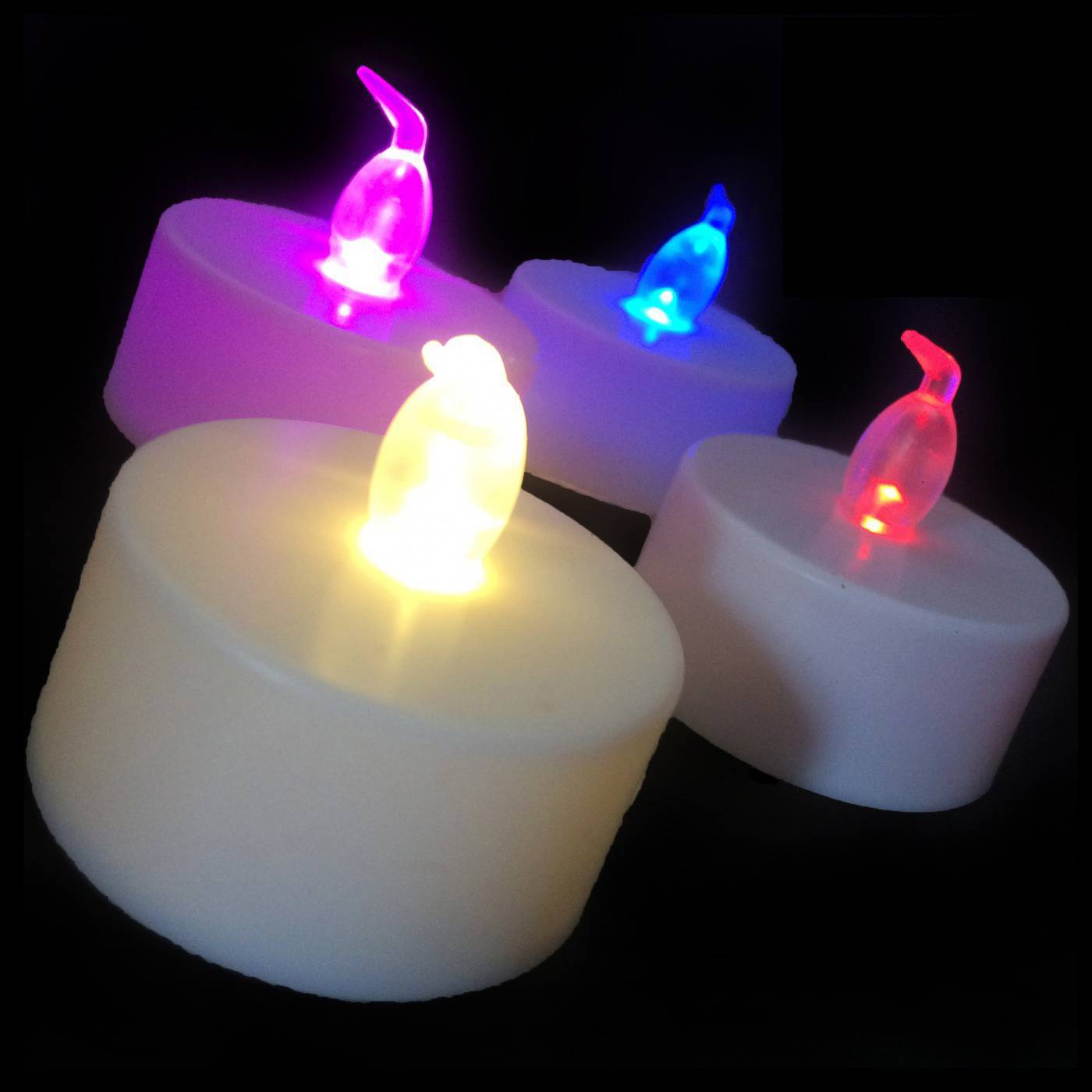 LED theelichtjes 24 stuks - multicolor - Afbeelding 4