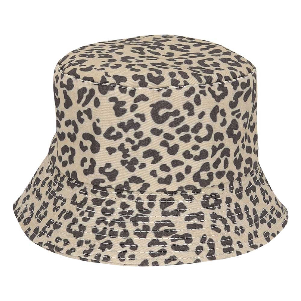 Sarlini Bucket hat voor kinderen panterprint bruin - Afbeelding 2