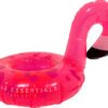 Opblaasbare bekerhouder neon flamingo