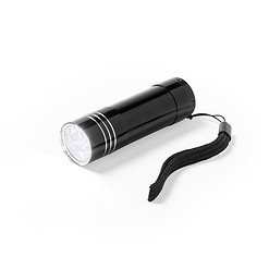 Zaklamp 9 LED aluminium zwart