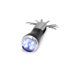 Zaklamp multifunctioneel 12 functies RVS zwart/zilver