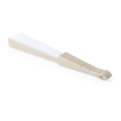 Alternative view of Duurzame handwaaier RPET/bamboevezel beige/wit