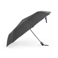Duurzame RPET paraplu met reflecterende strip - 100 cm - zwart