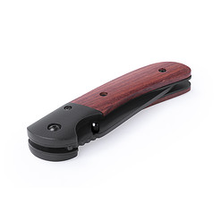Alternative view of Zakmes RVS met houten handvat