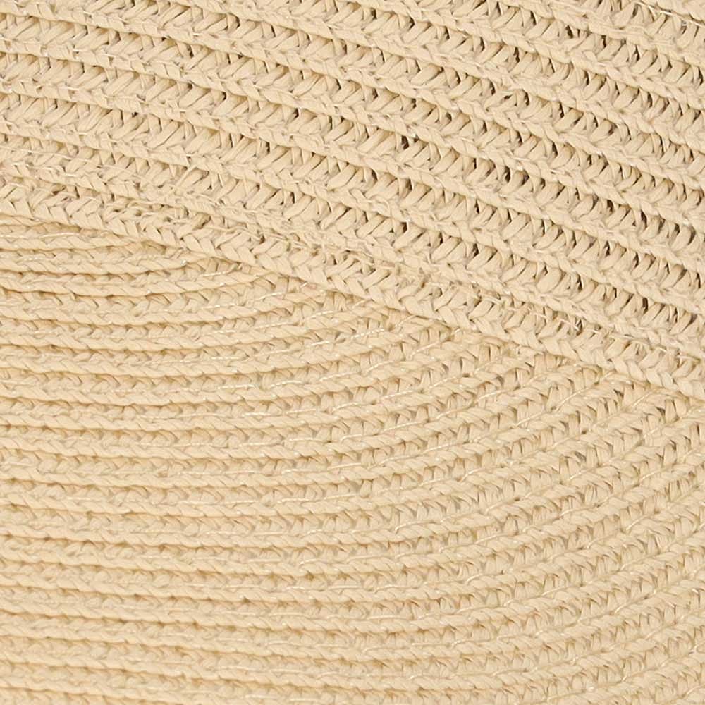 Zonneklep gevlochten papierstro beige - Afbeelding 3