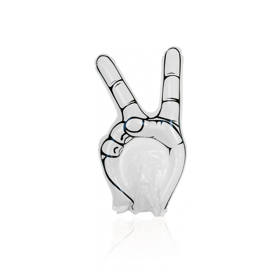 Opblaas hand peace wit