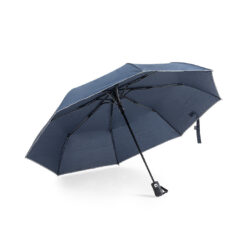 Alternative view of Duurzame RPET paraplu met reflecterende strip - 100 cm - donkerblauw