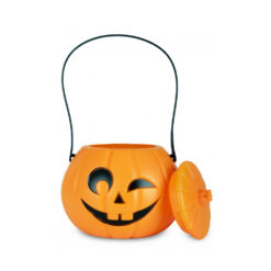 Alternative view of Halloween pompoen emmer 13 cm oranje/zwart