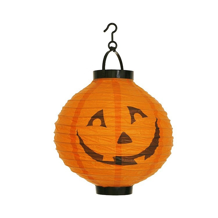 Pompoen lampion 20 cm papier oranje