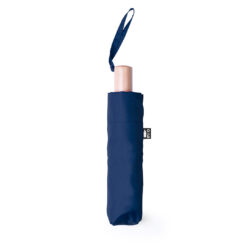 Alternative view of Duurzame RPET paraplu met houten handvat - 95 cm - marineblauw