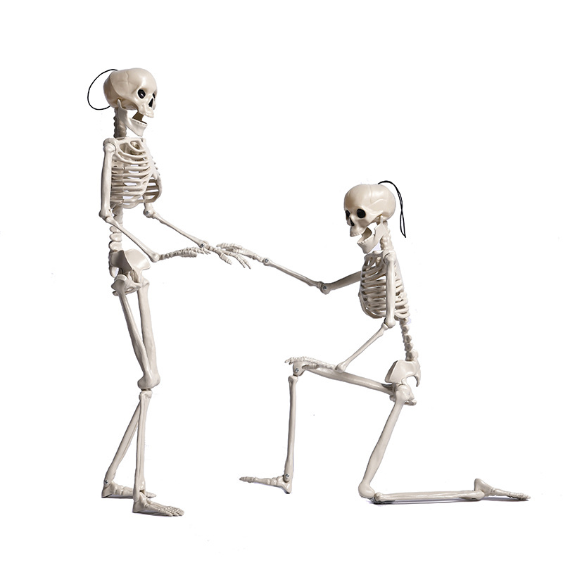 Halloween hangdecoratie skelet 40 cm wit - Afbeelding 3