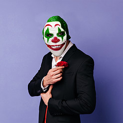 Alternative view of Halloween joker clown masker