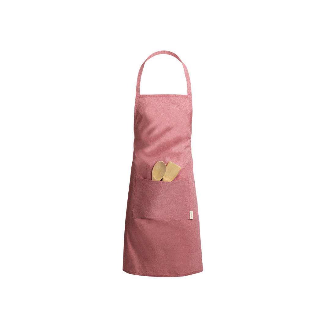 Keukenschort gerecycled katoen rood - Afbeelding 2