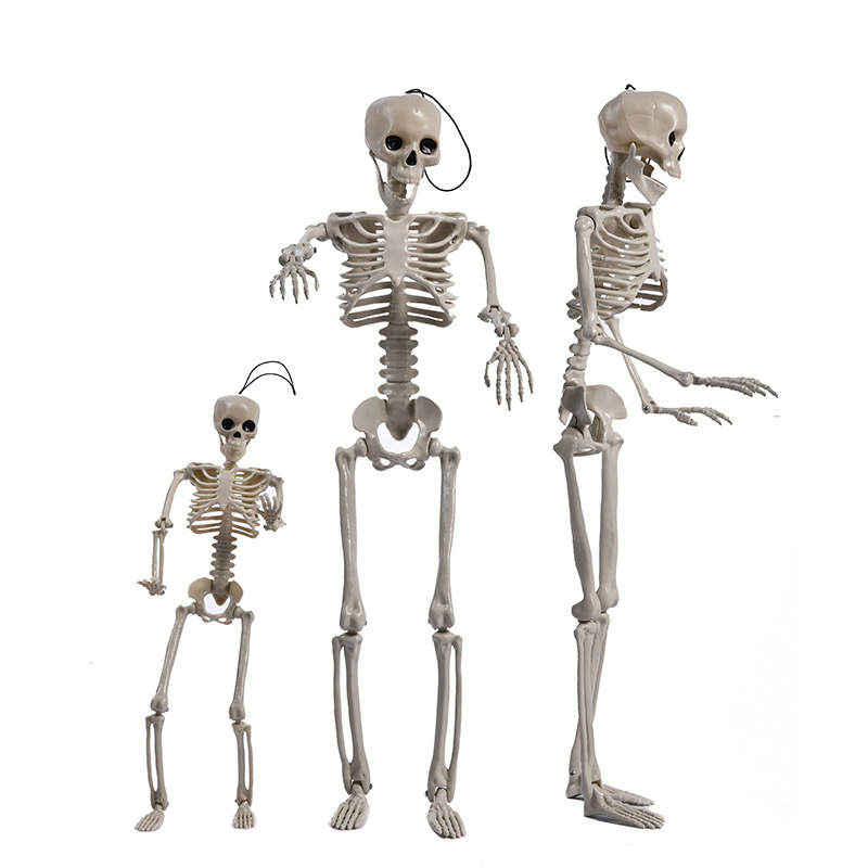 Halloween hangdecoratie skelet 40 cm wit - Afbeelding 5