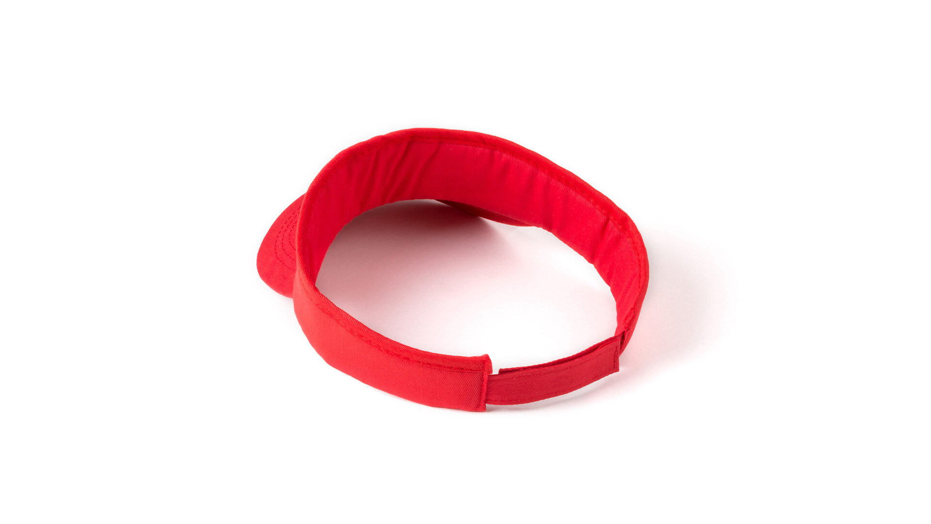 Verstelbare zonneklep katoen rood - Afbeelding 3