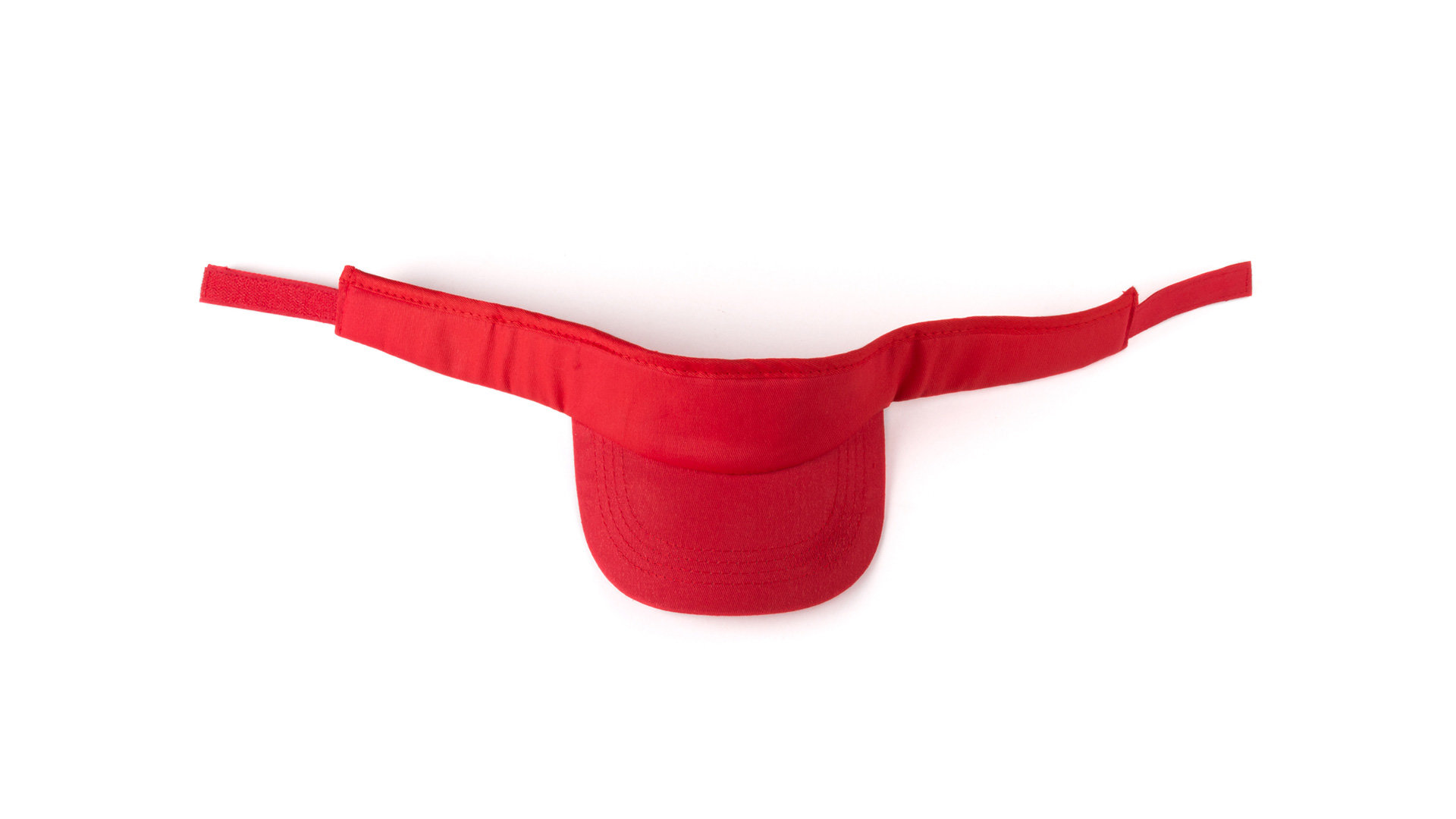 Verstelbare zonneklep katoen rood - Afbeelding 2