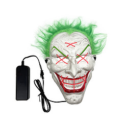 Halloween crazy clown masker met verlichting