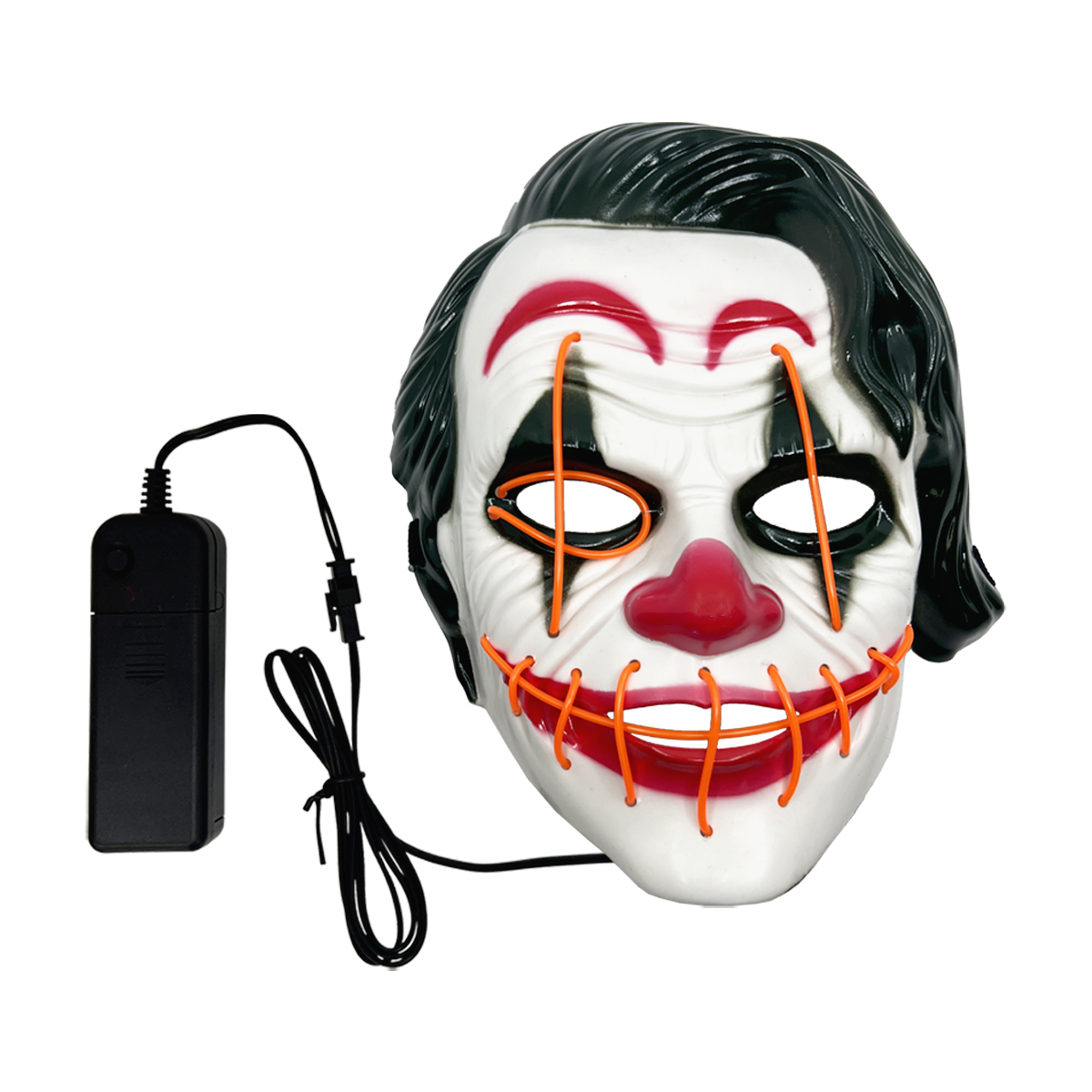 Joker clown masker met verlichting