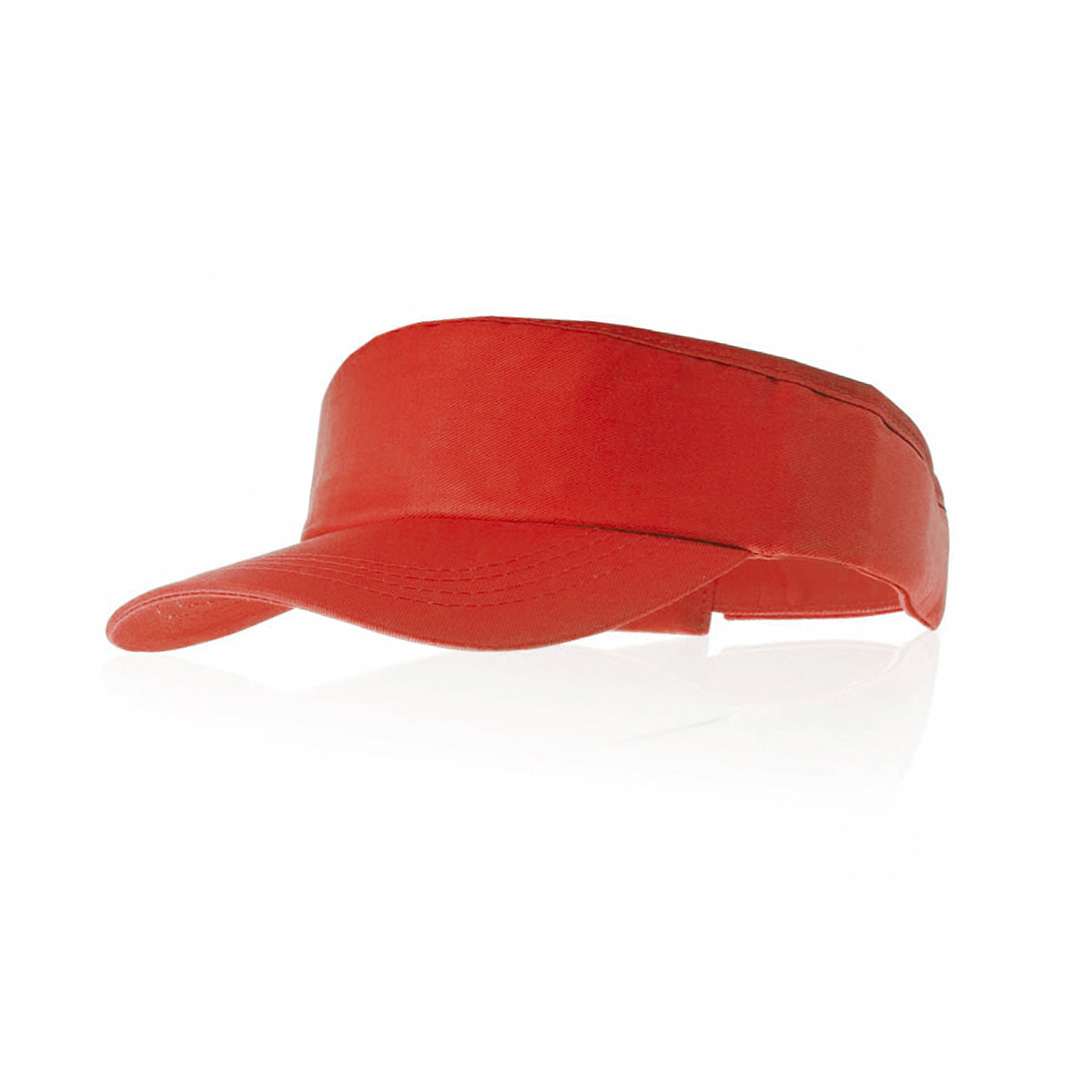Verstelbare zonneklep katoen rood