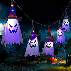 Alternative view of Halloween spook lichtsnoer 3,5 meter 5 LED multicolor