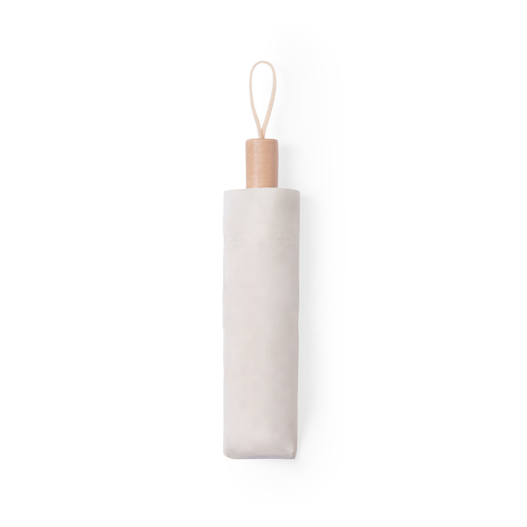 Paraplu met houten handvat - 106 cm - naturel - Afbeelding 2