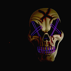 Alternative view of Halloween skull masker met verlichting