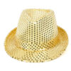 Fedora feest hoedje pailletten goud