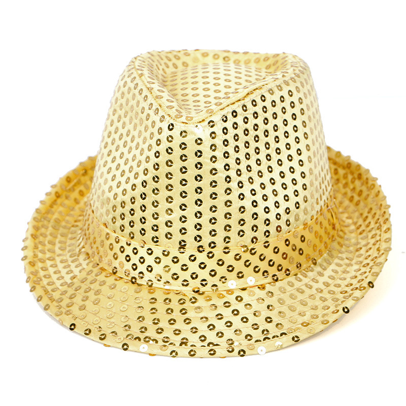 Fedora feest hoedje pailletten goud