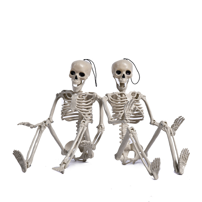 Halloween hangdecoratie skelet 40 cm wit - Afbeelding 4