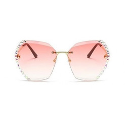 Alternative view of Zonnebril met diamantjes - Roze