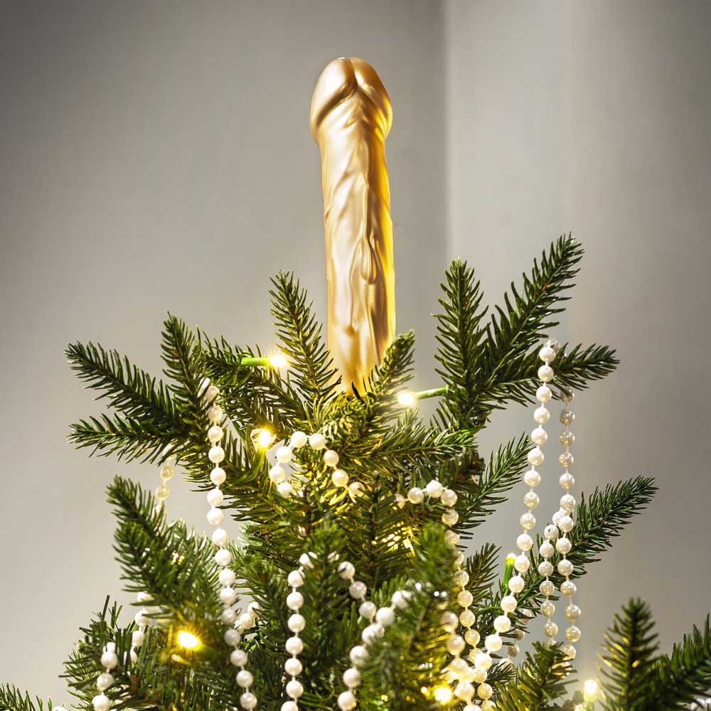Santly gouden piemel piek kerstornament - Afbeelding 2