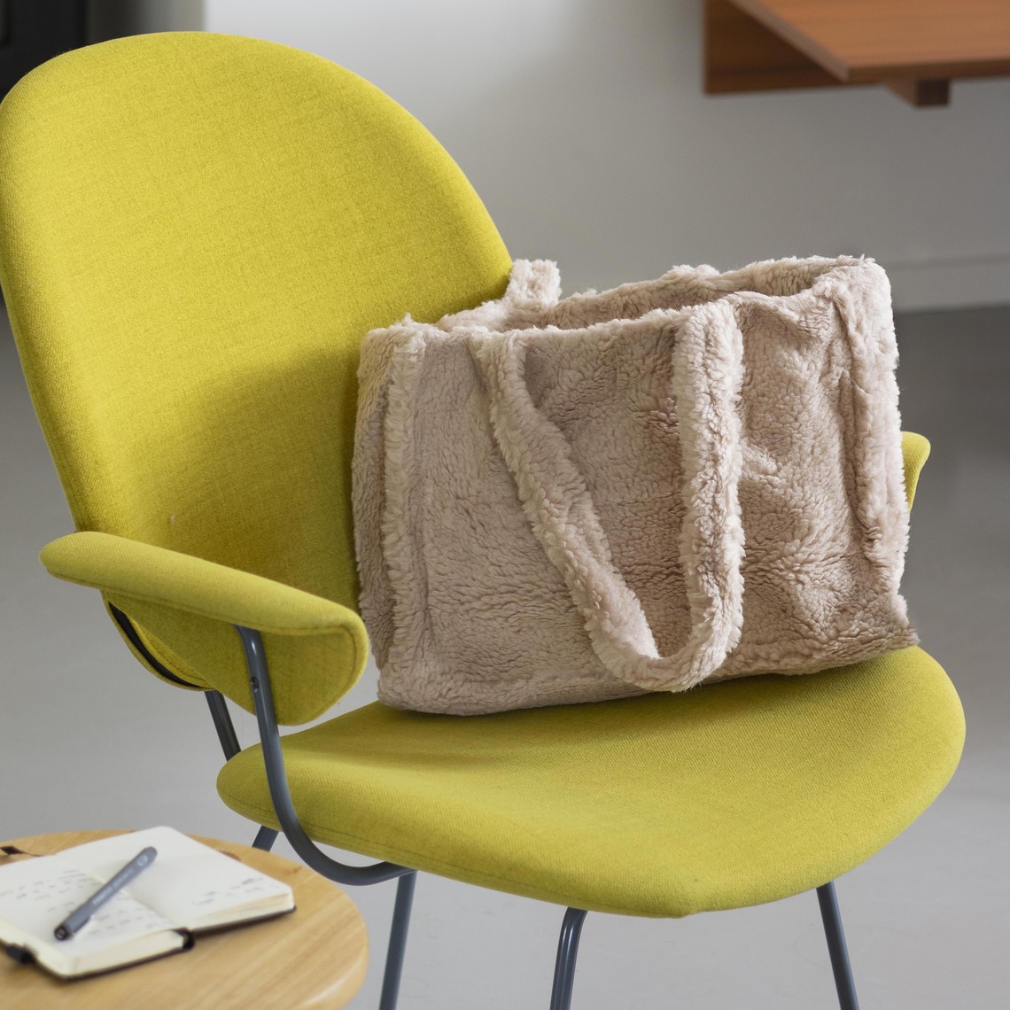 Yucka teddy shopper bag - Beige - Afbeelding 4