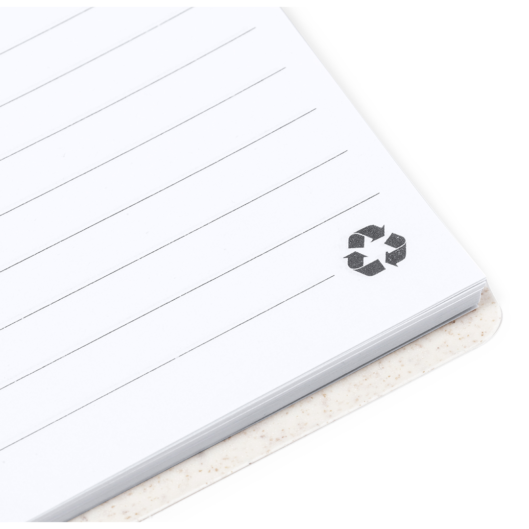 Notitieboek A5 tarwestro met pen - Afbeelding 4