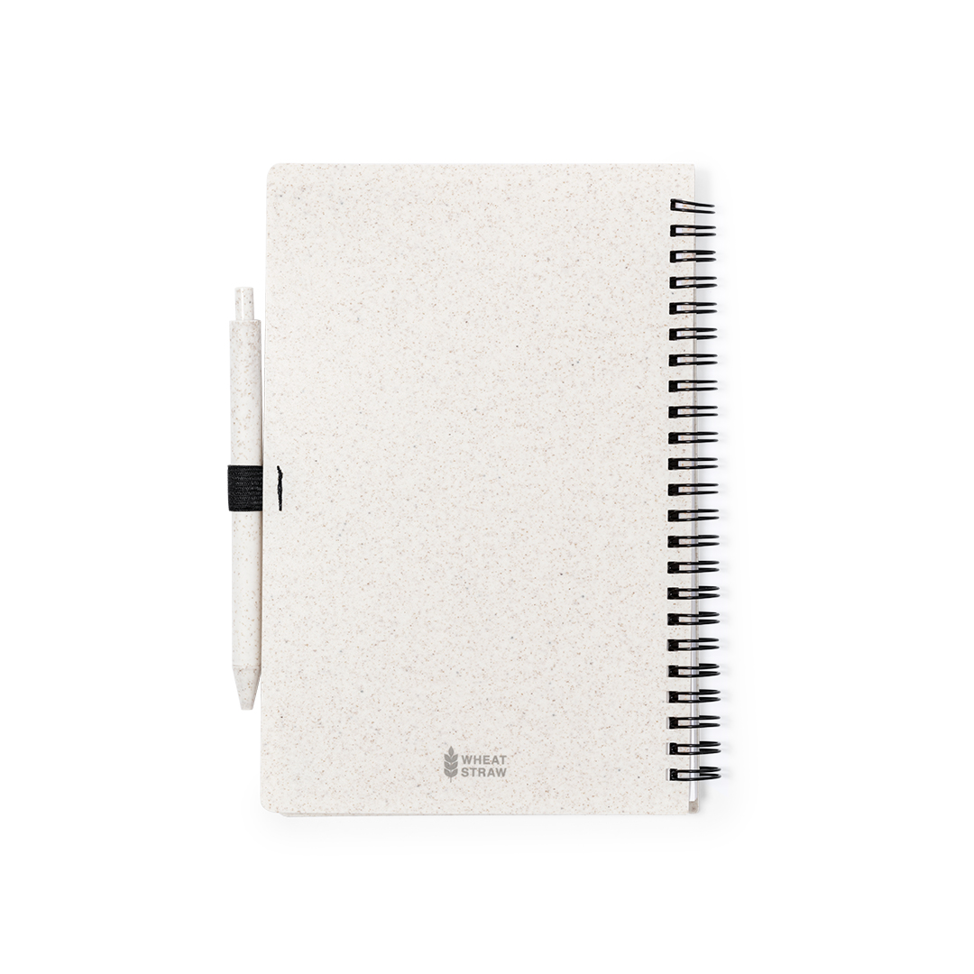 Notitieboek A5 tarwestro met pen - Afbeelding 5
