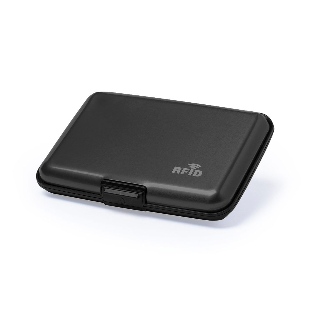 RFID pasjeshouder aluminium zwart