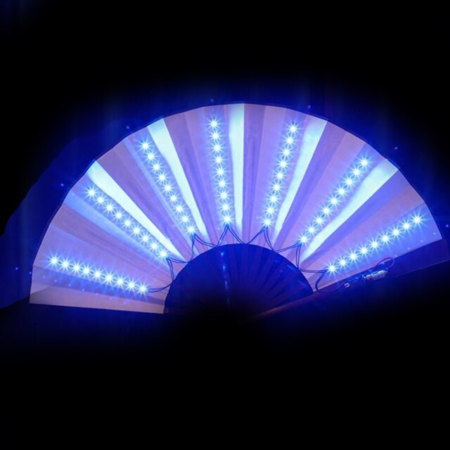 XXL grote waaier met LED verlichting - Blauw - Afbeelding 3