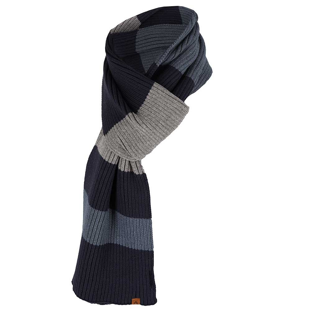Sjaal heren 180 x 20 cm gebreid navy