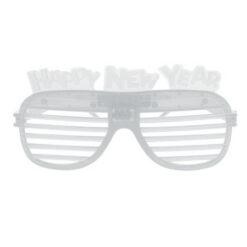 LED shutter bril transparant - Happy New Year