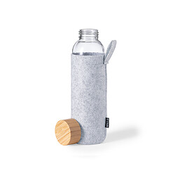 Alternative view of Glazen drinkfles met bamboe schroefdop en sleeve 500 ml