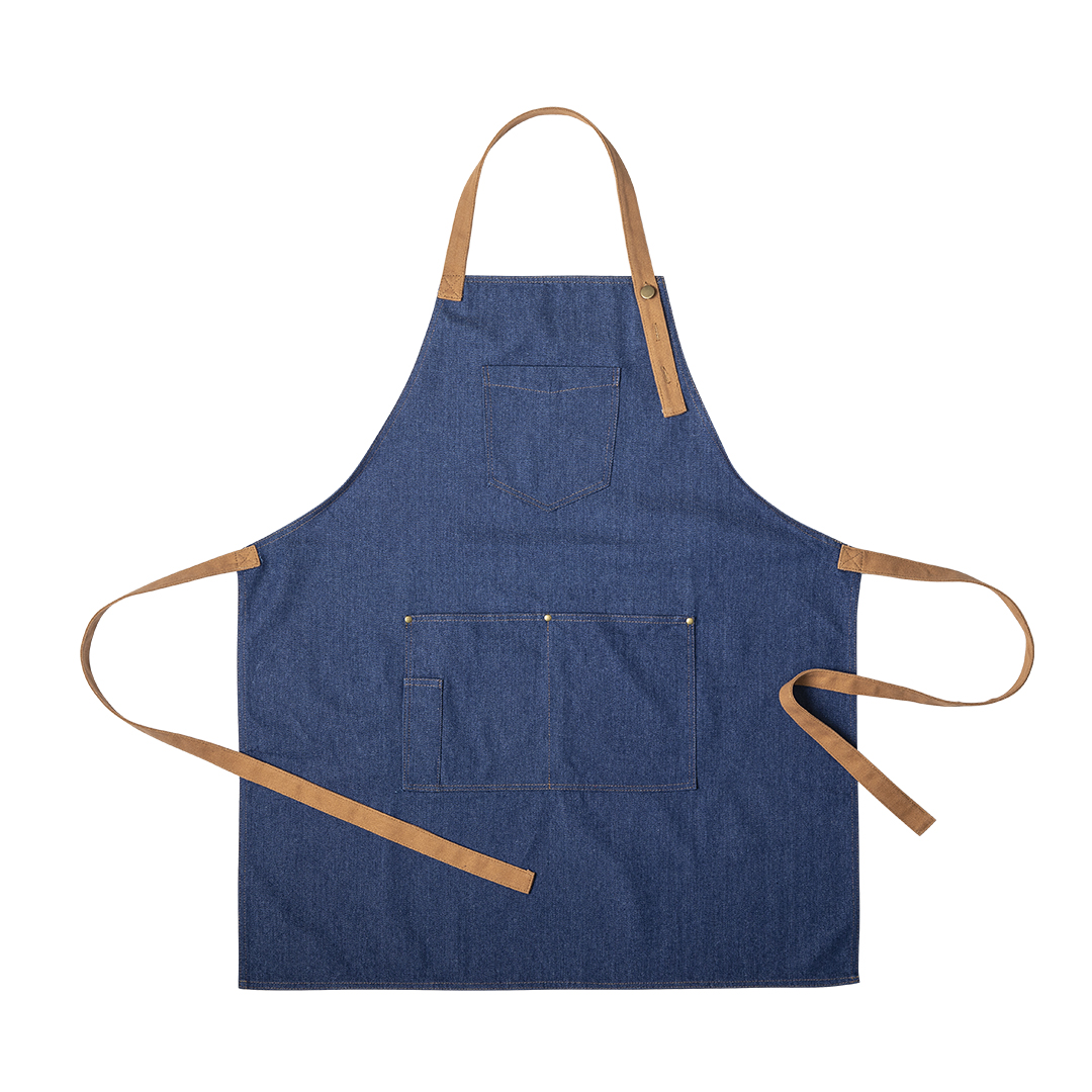 Keukenschort katoen denim blauw