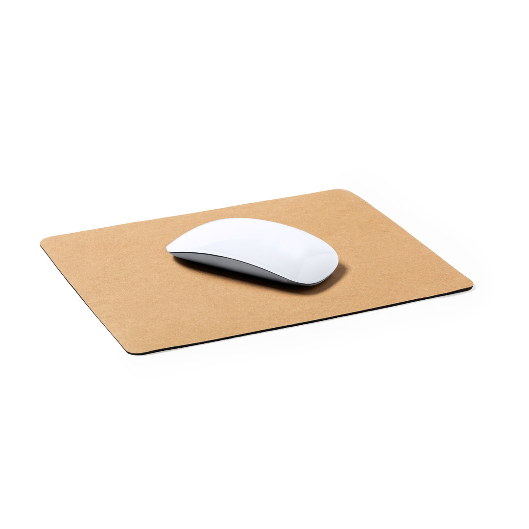 Muismat gerecycled papier antislip bruin/zwart