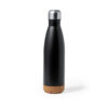 Drinkfles RVS/kurk 750 ml zwart