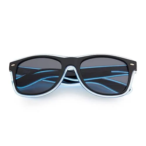 NEON zonnebril zwart - neon wit